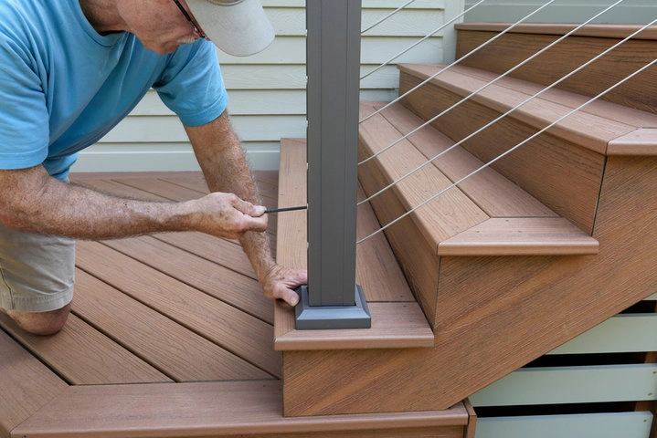 Modern composite deck designed for low-maintenance outdoor living in Sacramento
